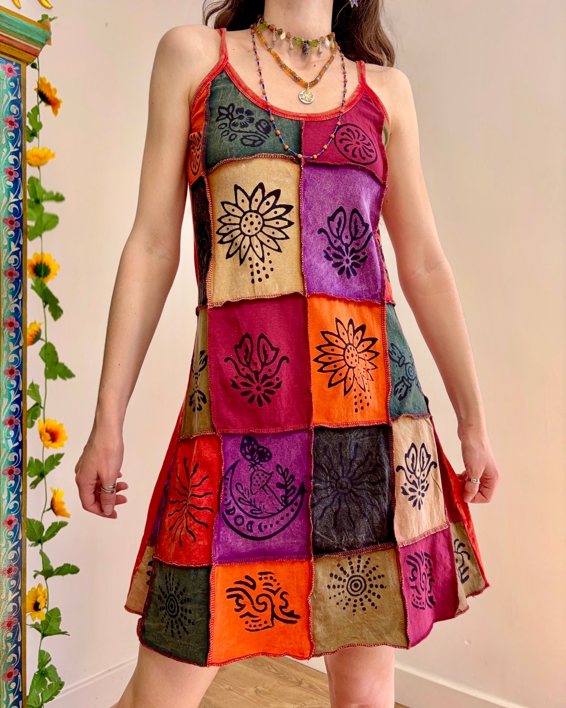 boho hippie dresses uk Ibiza Boho Hippie Summer Maxi Flower Dress Made With Hand Block Cotton