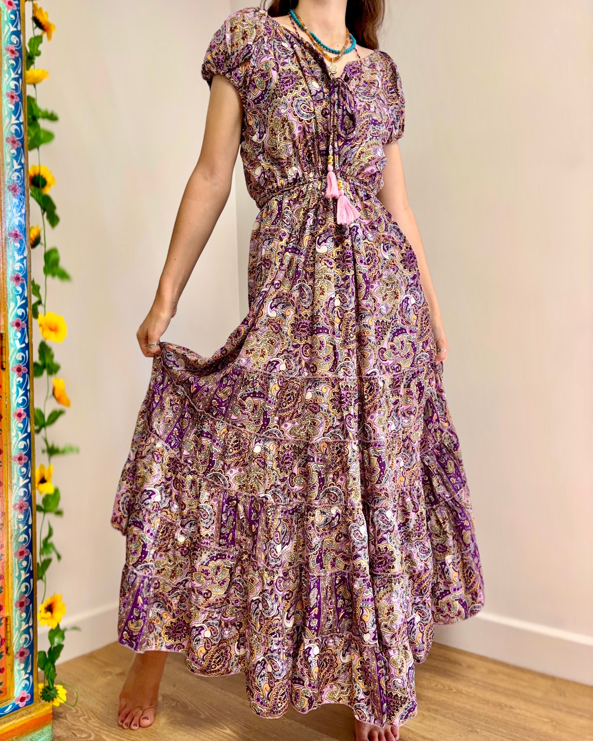 Amethyst Boho Maxi Dress – EthicalRoots