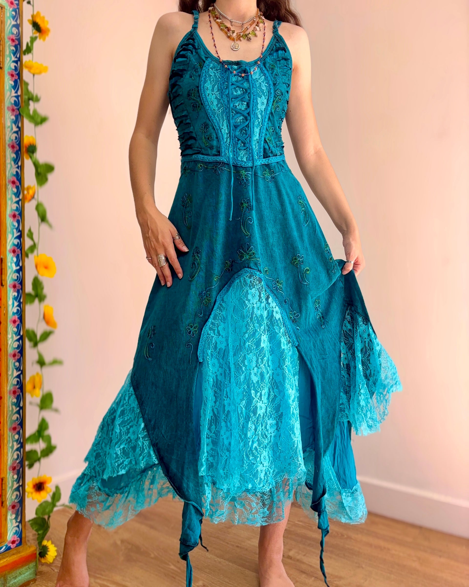 Blue Corset & Lace Fairy Dress – EthicalRoots
