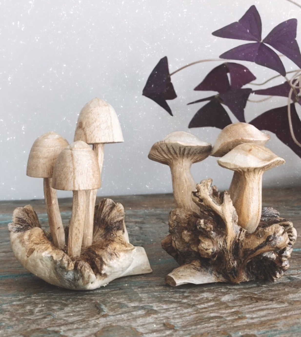 Carved Wooden Mushrooms - Design 1 – EthicalRoots